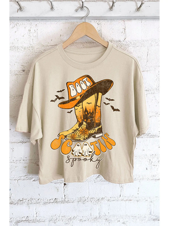 Boot Scootin’ Spooky Cropped Graphic Tee