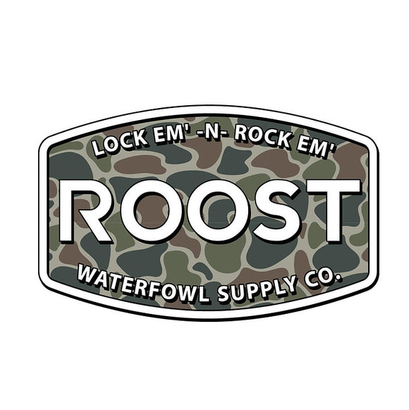 Roost Camo Lock Em' Rock Em' Sticker