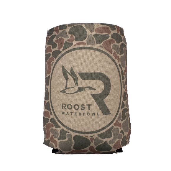 Roost Camo Circle Logo Koozie