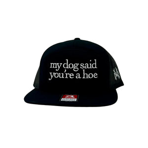 My Dog Said Mad Hatter Flat Bill Richardson Hat- Black