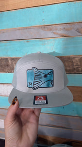 Twisted Moon Redfish Richardson Flat Bill Hat- Teal + Grey