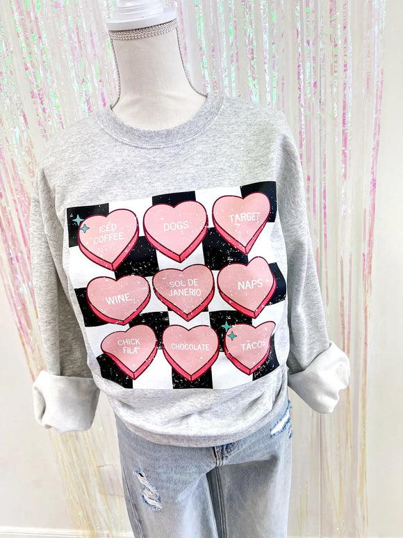 Favorite Things Hearts Sweatshirt