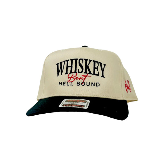 Whiskey Bent and Hell Bound Mad Hatter Hat- Black/ Natural