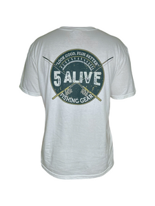 5Alive Tee- White Rod n' Reel