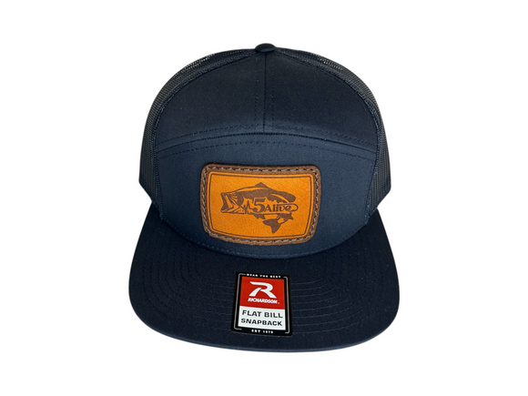5Alive Richardson Flat Bill Hat- Trucker Navy
