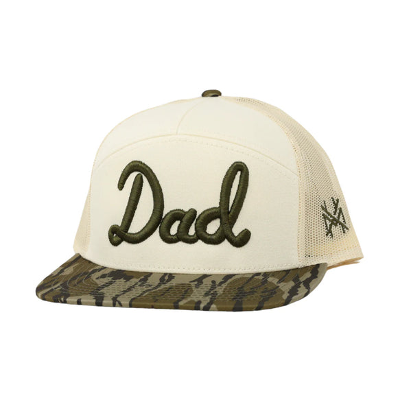 Mad Hatter Dad Flat Bill Hat- Bottomland/Khaki
