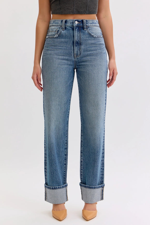Molly Super High Rise Cuffed Dad Jean