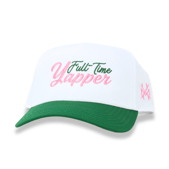 Full Time Yapper Mad Hatter Trucker Hat- Kelly Green