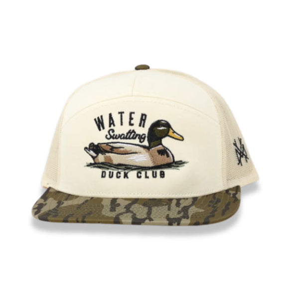 Duck Club Mad Hatter Flat Bill Hat- Bottomland Camo