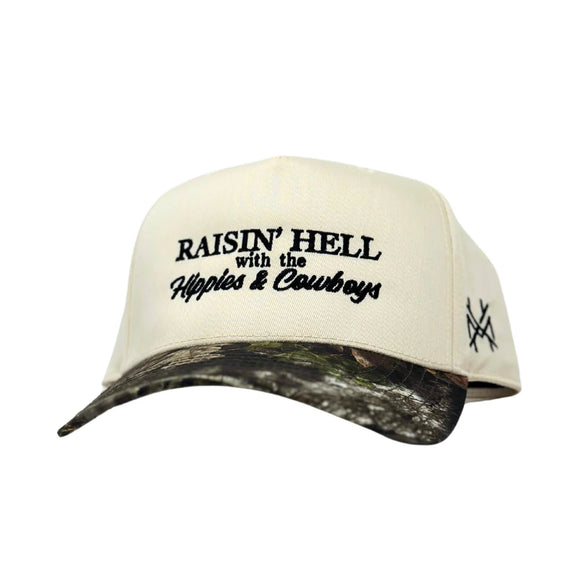 Hippies and Cowboys Mad Hatter Trucker Hat- Mossy Oak Breakup