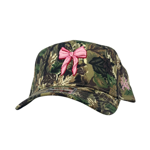 Pink Bow Mad Hatter Trucker Hat-Bottomland