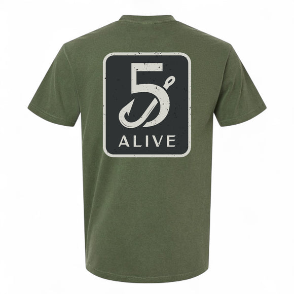 5Alive Tee- Hemp Green Hooked