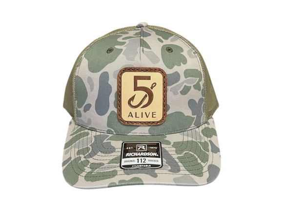 5Alive Richardson Hat- Green Duck Camo / Natural 5Hook