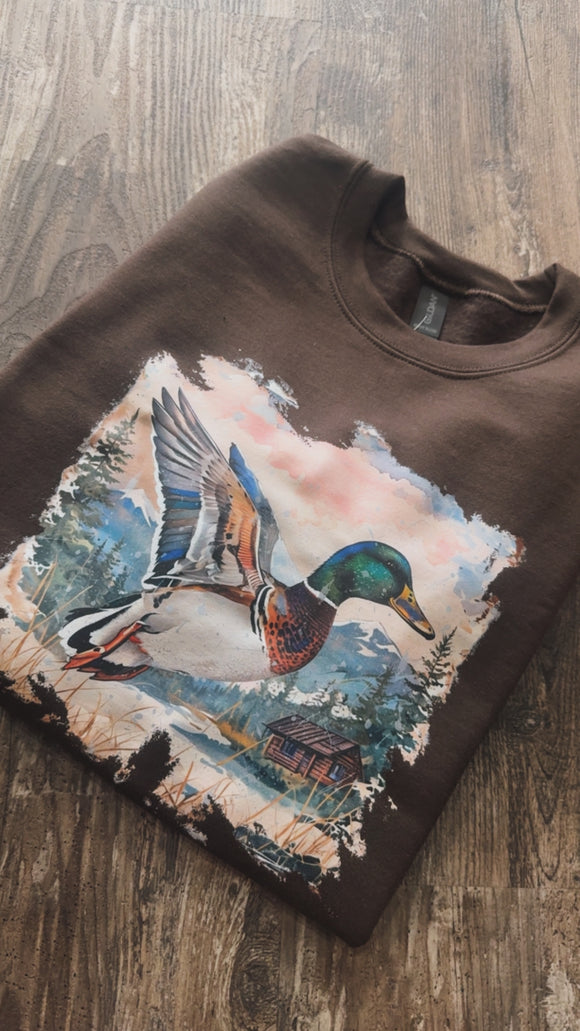 Mallard Mountain Sweatshirt- Dark Chocolate