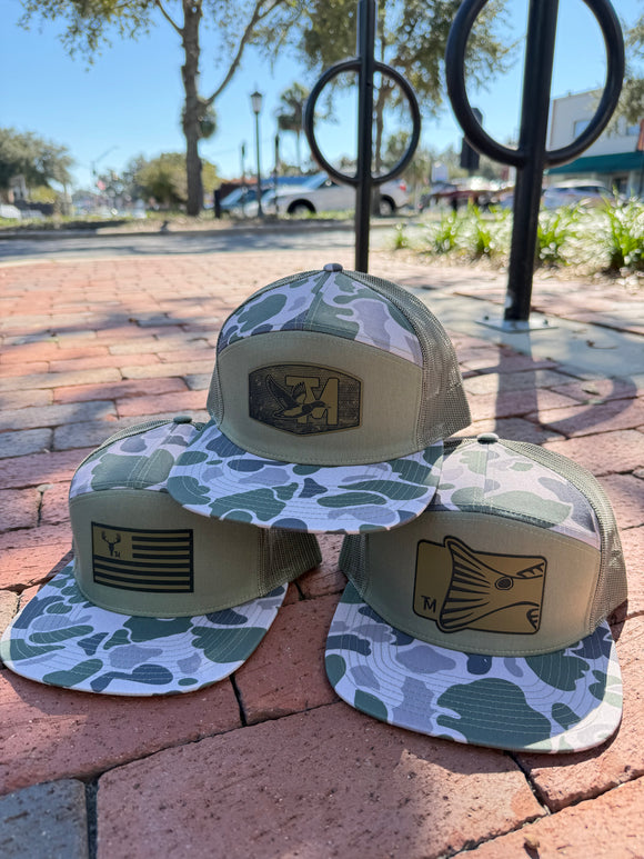 Twisted Moon Richardson Flat Bill- Green Camo / Green Patch
