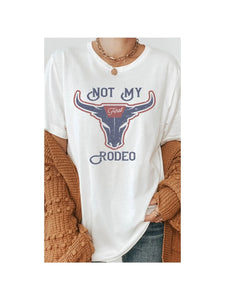 Not my First Rodeo Graphic Tee- White