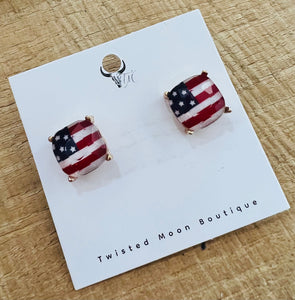 Merica’ Flag Stud Earrings