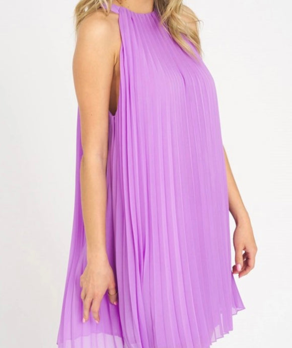 Willow Halter Neck Dress- Lavender