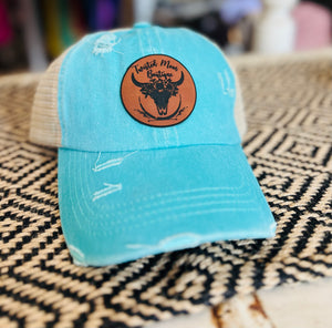 Twisted Moon Criss Cross Pony Hat- Mint