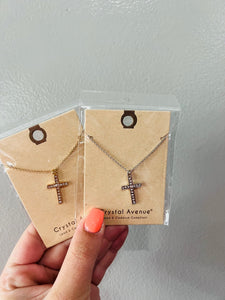 Rhinestone Cross Necklaces