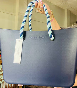 Carrie Versa Tote Large- Navy w. Blue Rope Strap