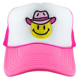 Cowboy Hat Happy Face Western Foam Hat