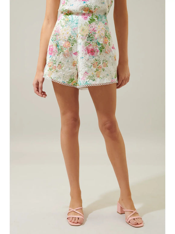 Sommerset Eyelet Circle Trim Shorts
