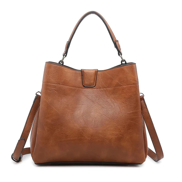 Triple Compartment Crossbody- Brown