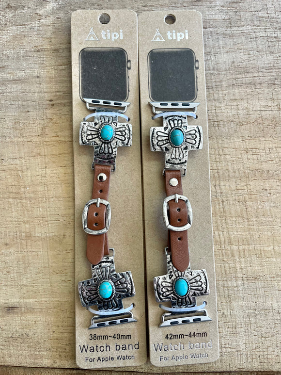 Western Cross Turquoise Apple Watch Band