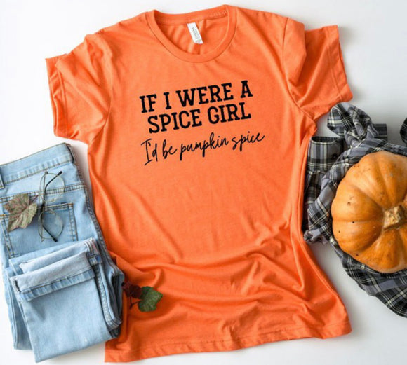 Pumpkin Spice Girl Tee- Orange