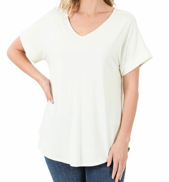 Simple Tunic Top- Ivory