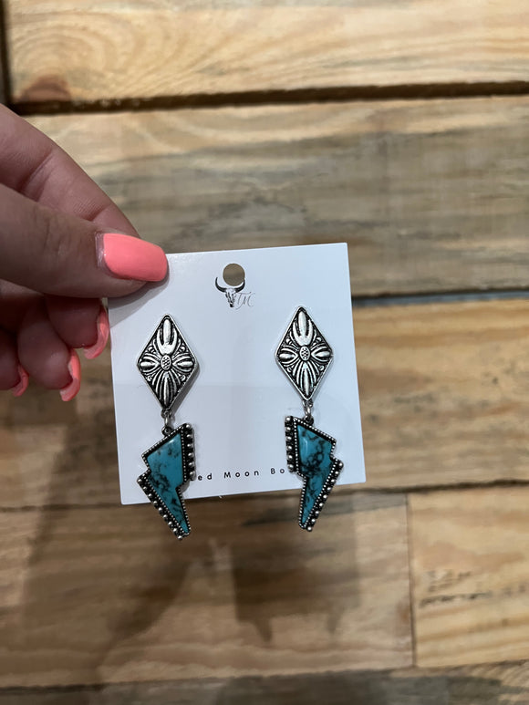 Turquoise Bolt Earrings