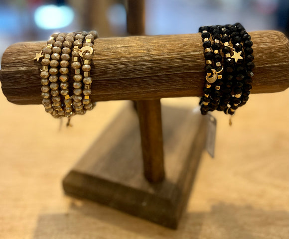 Star + Moon Charm Bracelet Sets